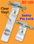 Plastic Loop Clear Vinyl Badge Holder Straps For Lanyard Straps, Strings or  Cords 