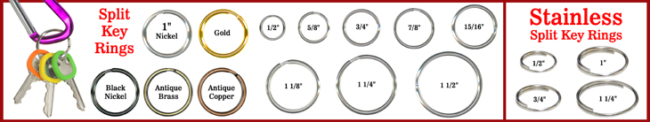 1 1/2, 38 mm Large Key Rings: Large Size Keychain Holders 